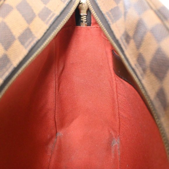 LOUIS VUITTON Naviglio Shoulder Bag Damier Ebene Leather Brown N45255 80HB689 - Picture 3 of 16